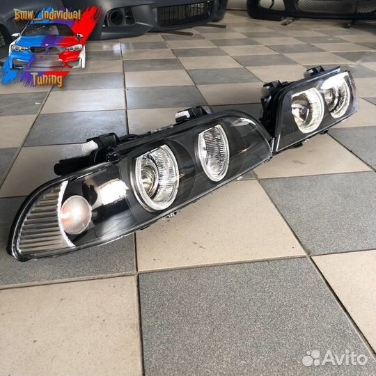 Оптика фары бмв Е39 ангельские глазки