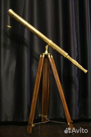 Старинный Латунный Телескоп