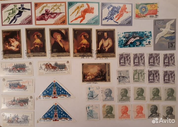 Почтовые марки СССР, гдр, Польша, Болг-я, Юг-я итд