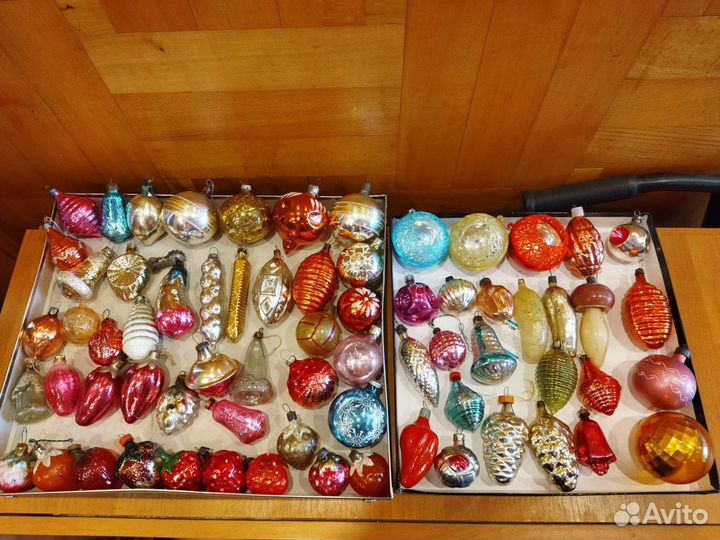 Ёлочные игрушки СССР. Стекло. Разные