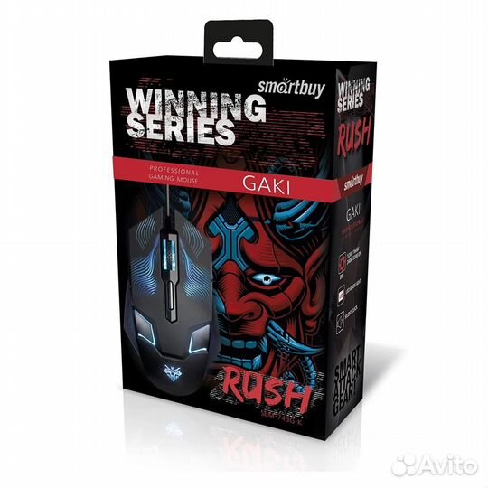 Мышь игровая rush gaki SBM-743G-K smartbuy