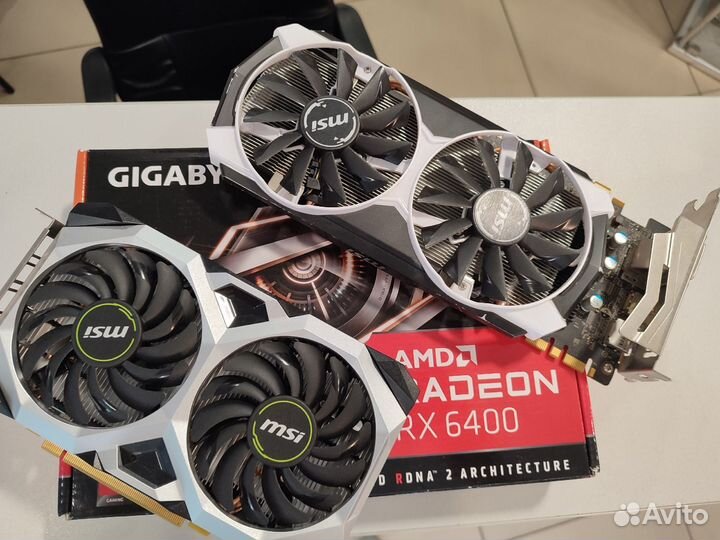 Rtx2060 + gtx970 + rx6400, лот 3 карты, под ремонт