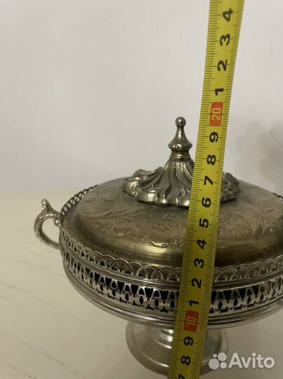 Ваза конфетница на ножке,старинная,Германия