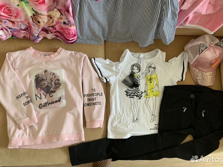 Одежда для девочки пакетом 110-116