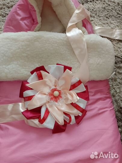 Конверт на выписку зимний для девочки