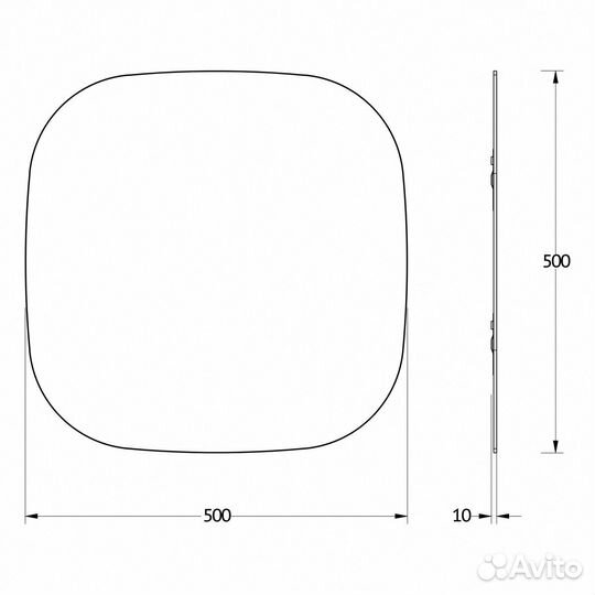 Зеркало настенное Primary evoform 50х50 см, BY 01