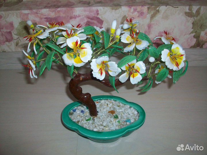 Цветочное дерево Лэмпворк цвет.стекло