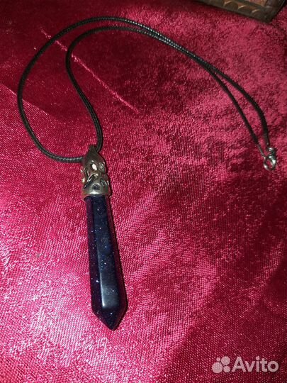 Маятник кулон камень ночь Каира Авантюрин