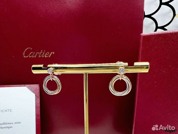 Серьги Cartier Trinity (мск)