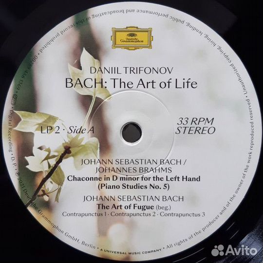 Daniil Trifonov - Bach: The Art Of Life 3LP