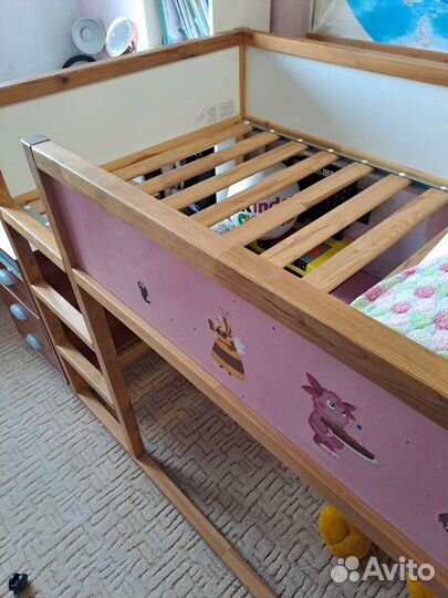 Детская кровать-чердак IKEA Кюра: чердак или домик