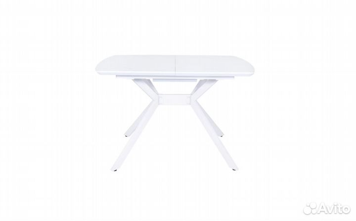 Стол белый со стеклом