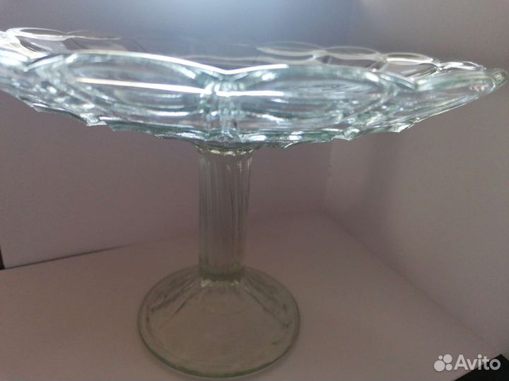 Ваза для фруктов, толстое стекло, СССР