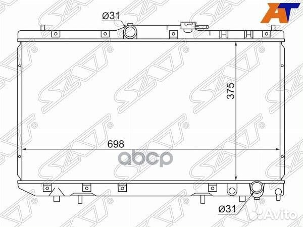 Радиатор Toyota Caldina (T190,T210) 92-02 / Carina