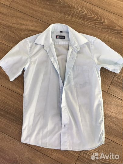 Рубашка голубая 31 128-134