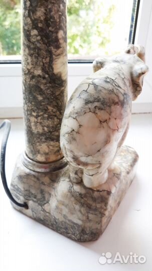 Настольная лампа, Слон, мрамор,редкость