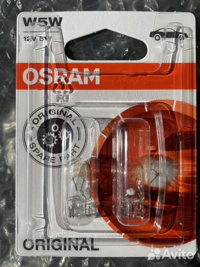 Автолампа osram W5W W2.1x9.5d 282502B