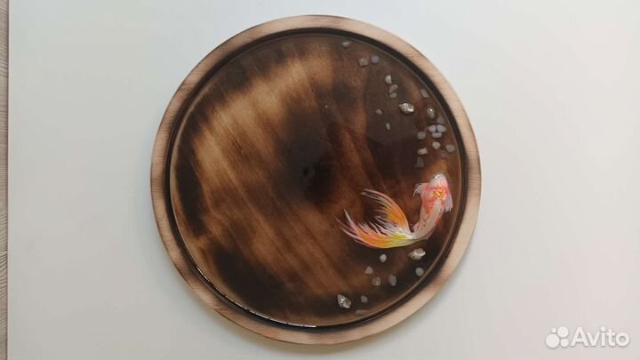 Поднос деревянный с эпоксидной смолой