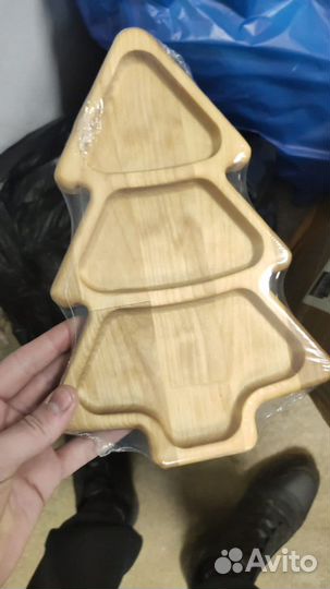 Менажница новогодняч деревянная