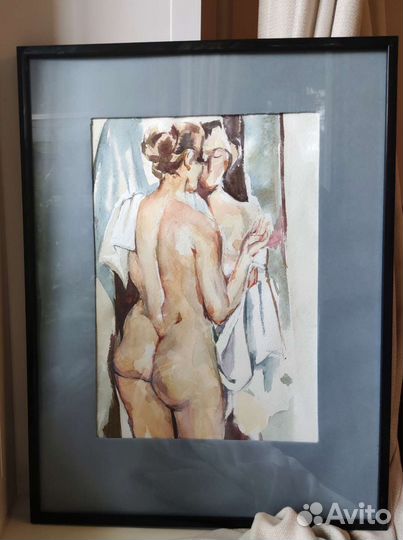 Картина. Акварель ню