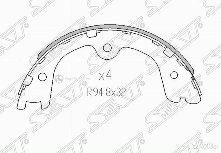 Колодки задние Nissan Frontier D40 Pathfinder R51 ST44060EA025