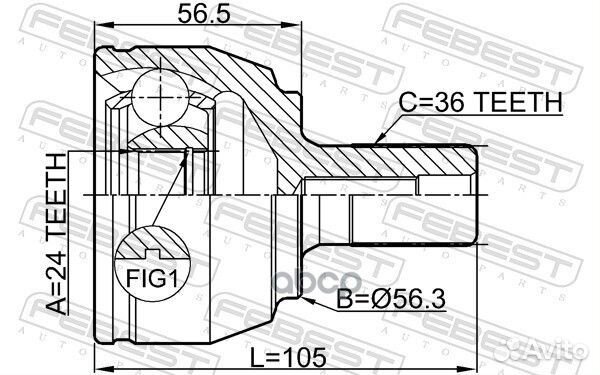 ШРУС наружный (компл.) ford Focus II/C-Max/volv