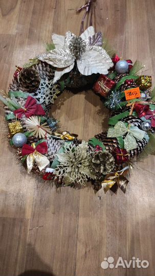 Рождественский венок на дверь