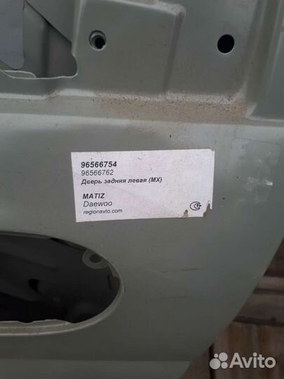 Дверь задняя левая daewoo matiz