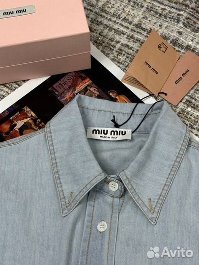 Джинсовая рубашка Miu Miu premium Quality