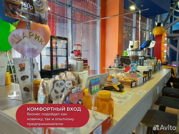 Кофейня с высоким трафиком в ТЦ рядом с метро