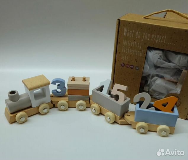 Развивающие деревянные игрушки монтессори