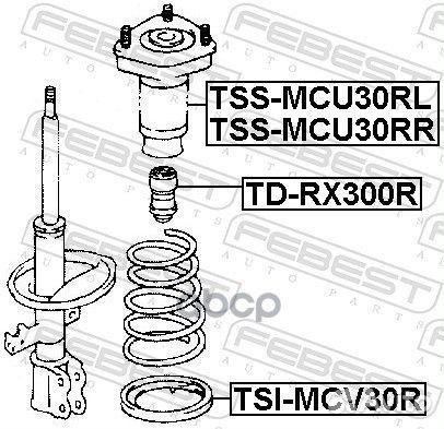 Опора амортизатора TSS-MCU30RR TSS-MCU30RR Febest