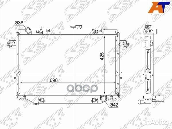 Радиатор Toyota Land Cruiser (J100) 98-07 / Lan