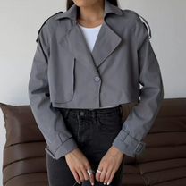 Кожаный тренч женский