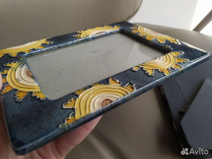 Фоторамка керамика с кракелюром Красный cube