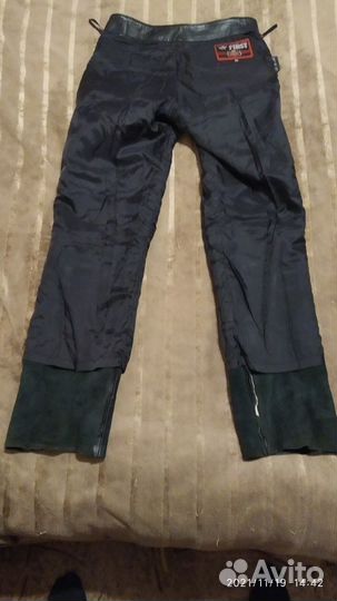 Штаны кожаные байкерские