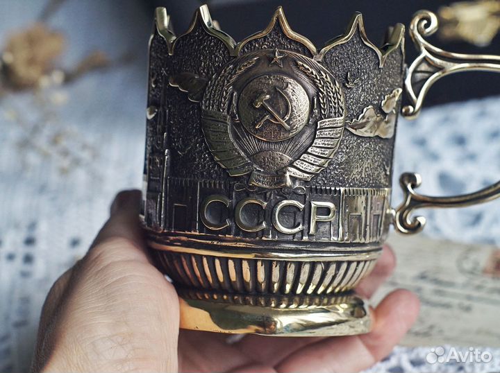Бронза Подстаканник СССР +стакан