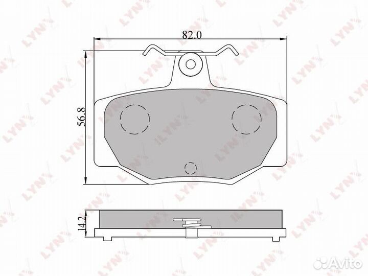 Колодки дисковые lynxauto BD-5736