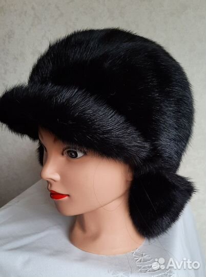 Шапка с ушанка. Норка. Новая. Качественный мех