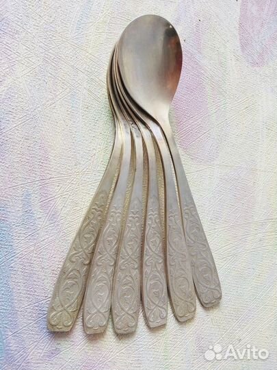 Ложка десертная мельхиор СССР (6 шт)