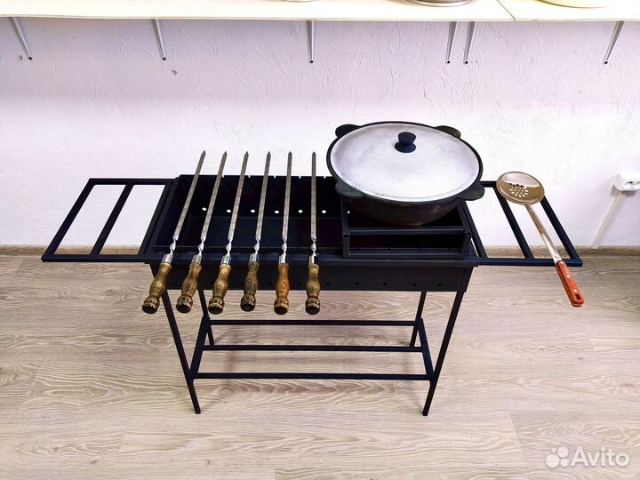 Казан + мангал + шампура + шумовка в подарок