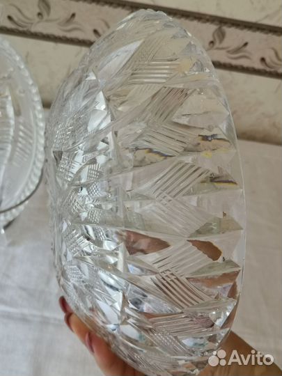 Ваза для фруктов хрусталь СССР