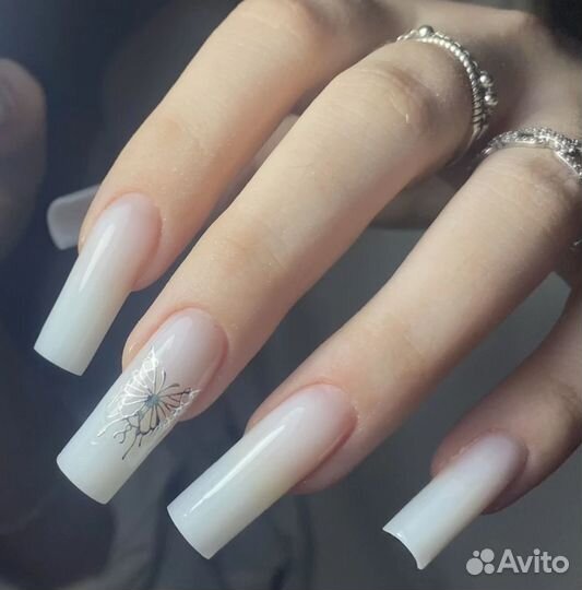 Комбинированный маникюр наращивание крейзи