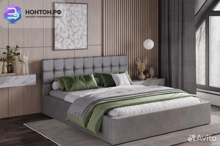 Кровать Андромеда 1.6 м серая