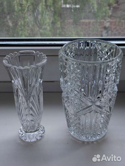 Ваза хрустальная