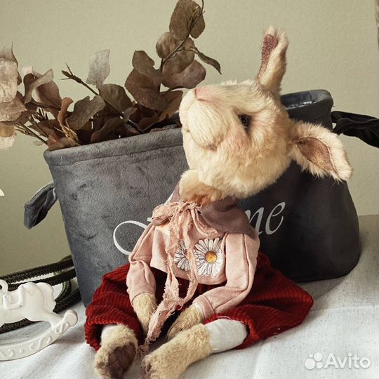 Зайка тедди коллекционный ручная работа