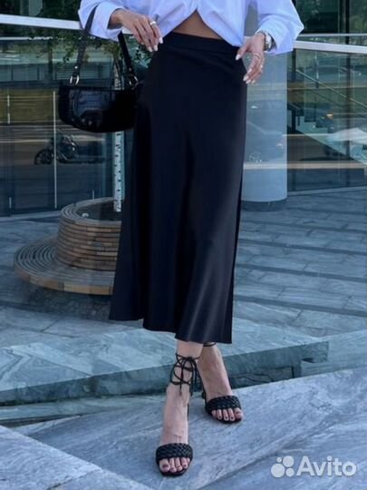 Атласная юбка zara