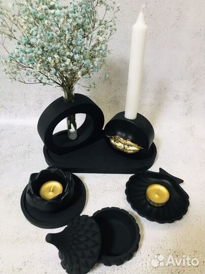 Ваза, подсвечники, подставки