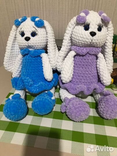 Мягкая игрушка заяц ручной работы