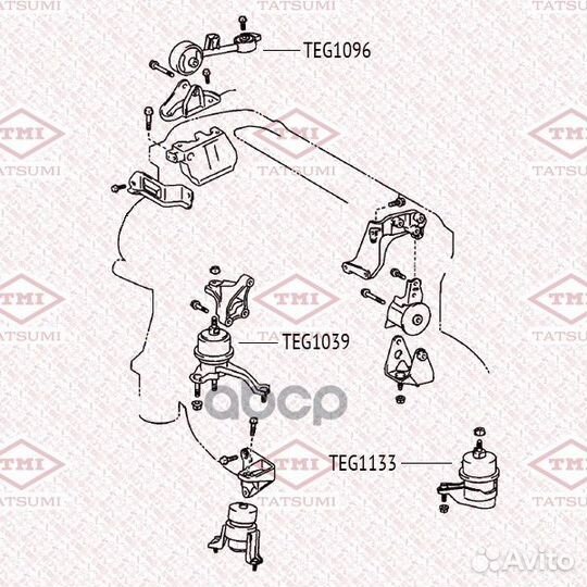 Опора двигателя TEG1133 tatsumi